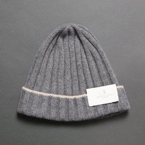 NWT $592 Brunello Cucinelli Cashmere Hat Medium